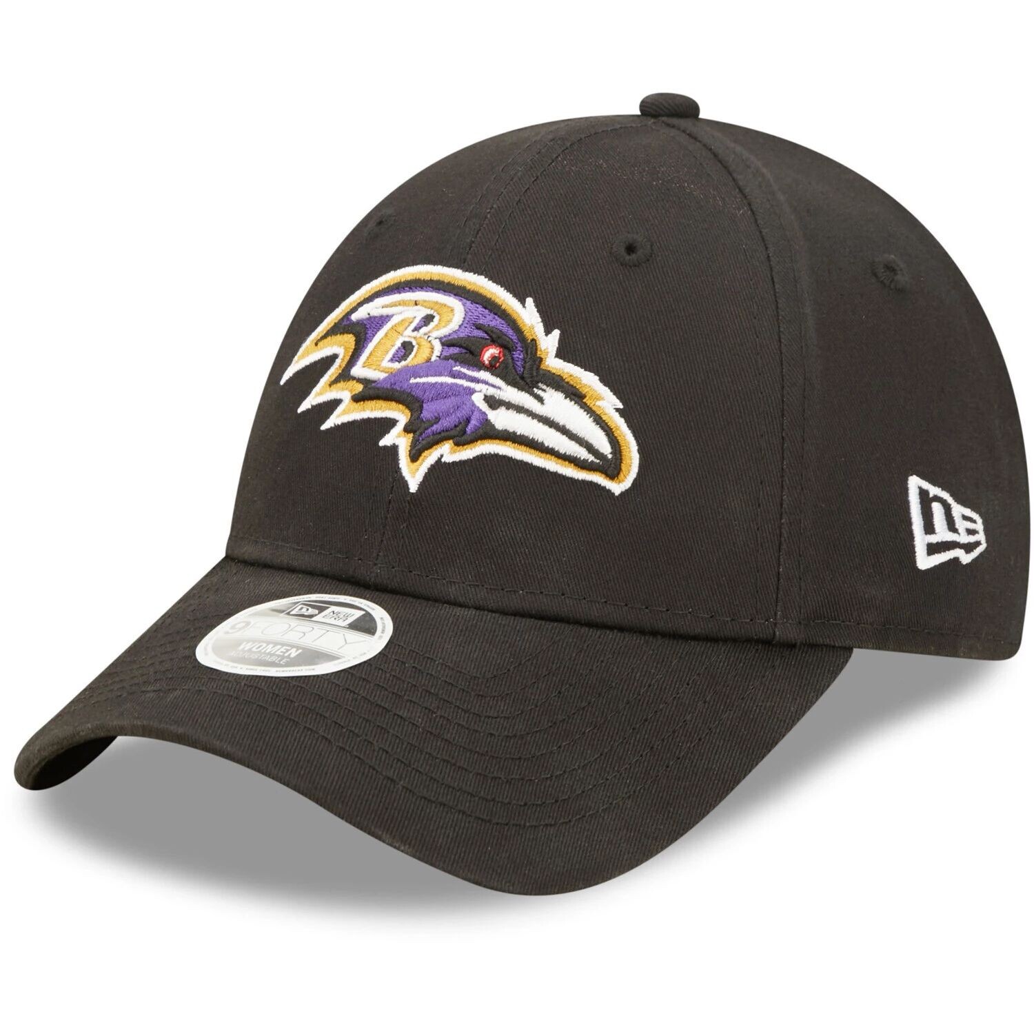 

Женская черная регулируемая шляпа New Era Baltimore Ravens Simple 9FORTY New Era