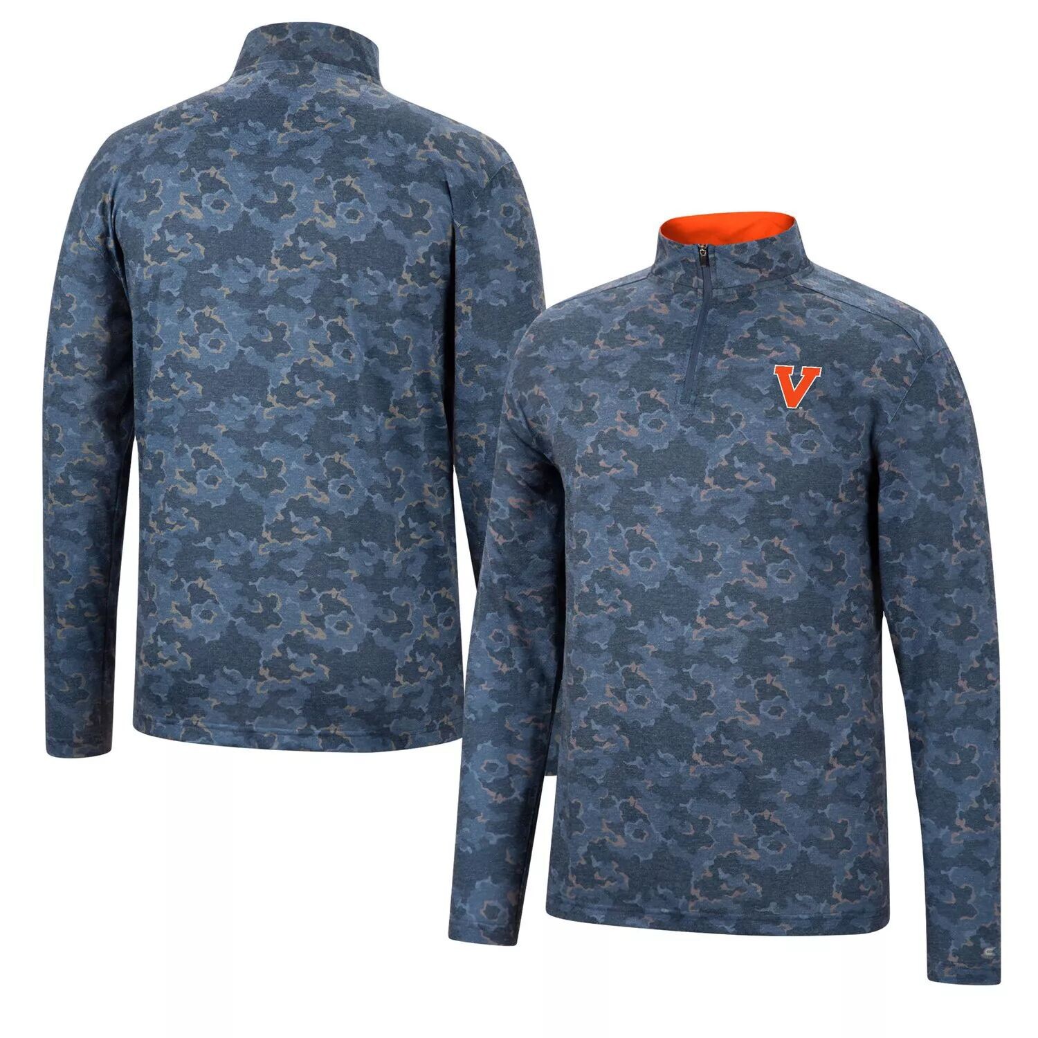 

Мужская темно-синяя куртка с молнией в четверть Virginia Cavaliers Tivo Colosseum, Синий
