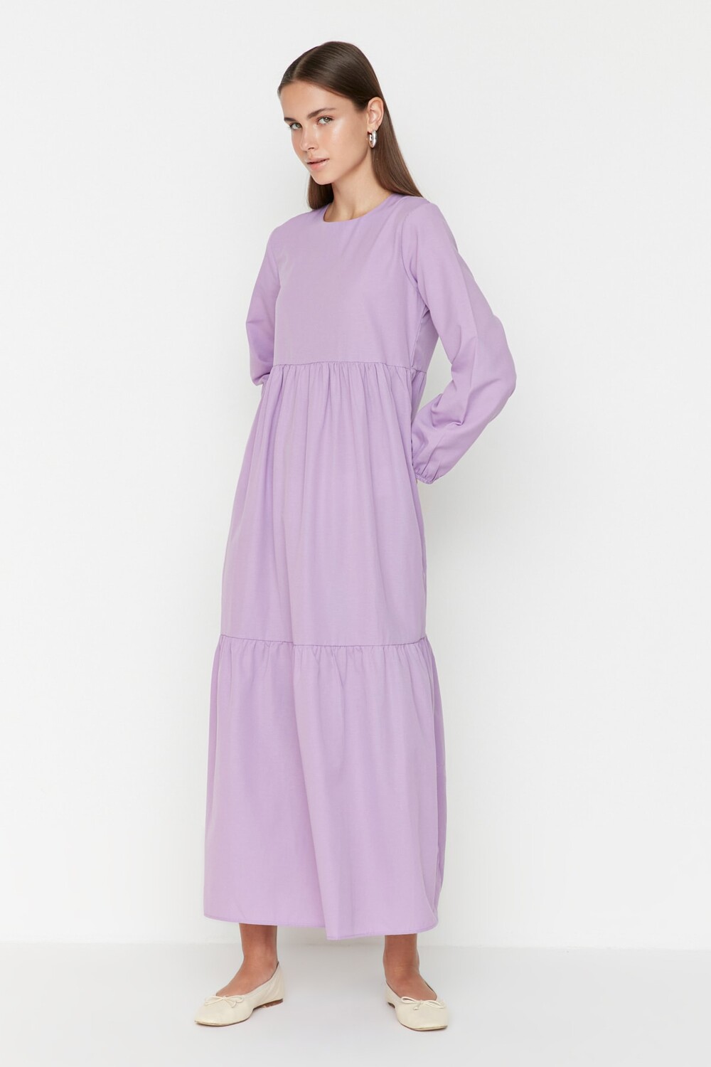 

Платье - Фиолетовое - Фигуристка Trendyol Modest, фиолетовый