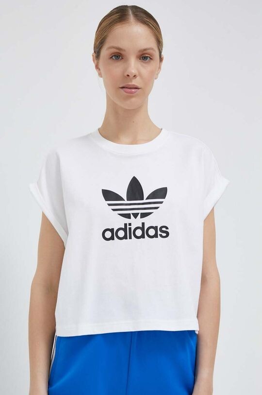 

Хлопковая футболка adidas Originals, белый