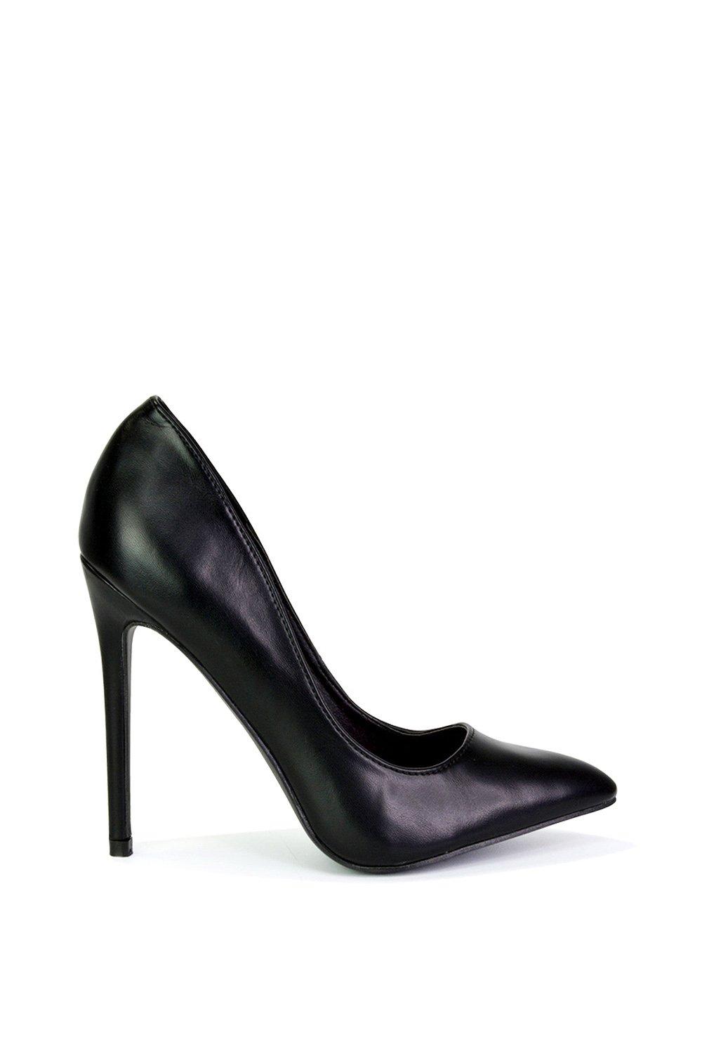 цена Эффектные туфли-лодочки на высоком каблуке-шпильке с острым носком 'Lu Lu' XY London, черный
