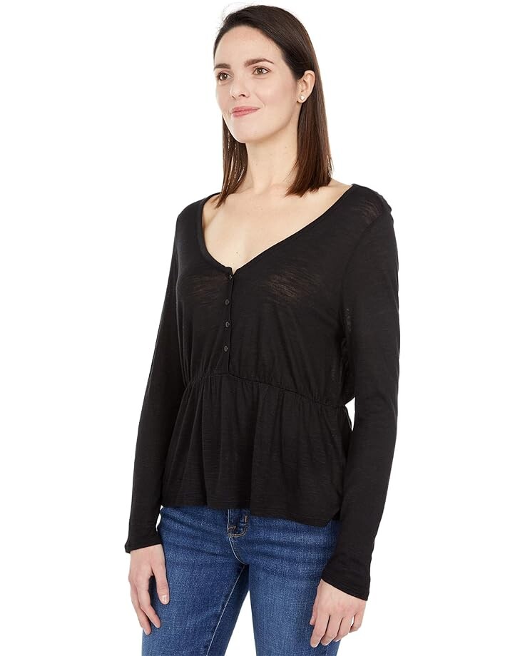 

Топ Lucky Brand Flirty Knit Top, цвет Black Onyx