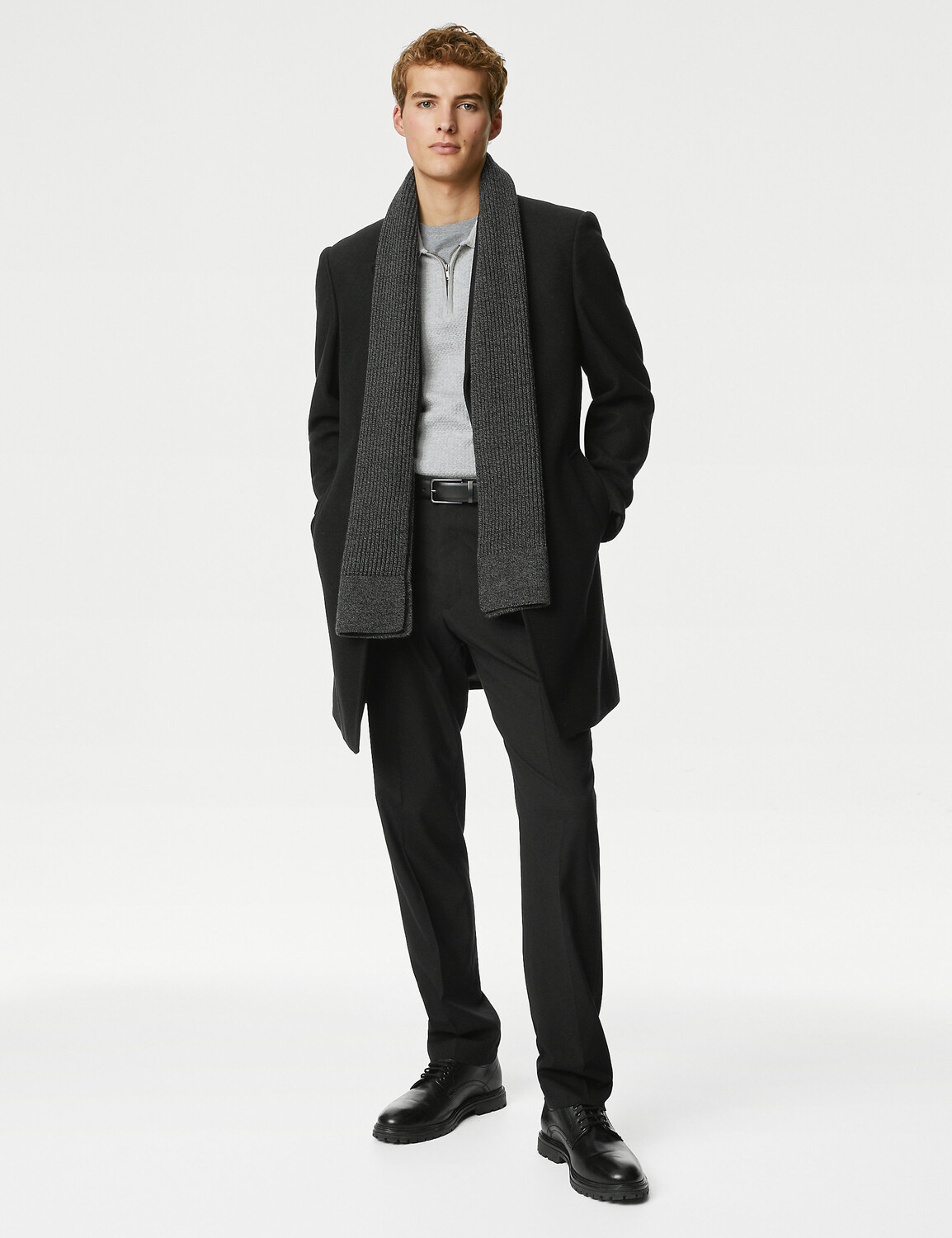 

Пальто Ревир Marks & Spencer, черный