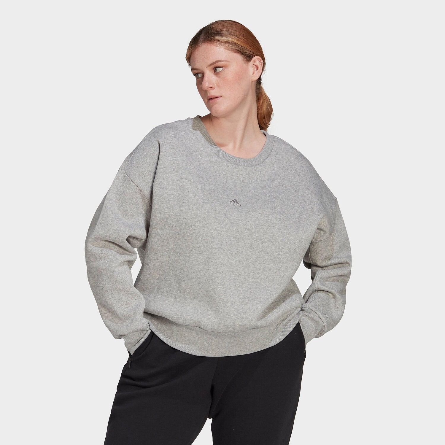 

Женская флисовая толстовка adidas ALL SZN (большие размеры), серый