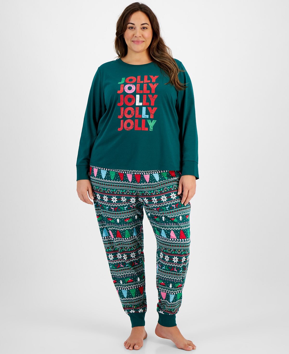 

Пижамный комплект размера плюс Mix It Jolly Fair Family Pajamas