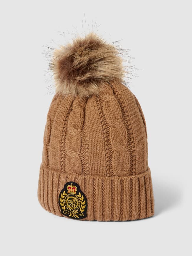 

Вязаная шапка Lauren Ralph Lauren, коричневый
