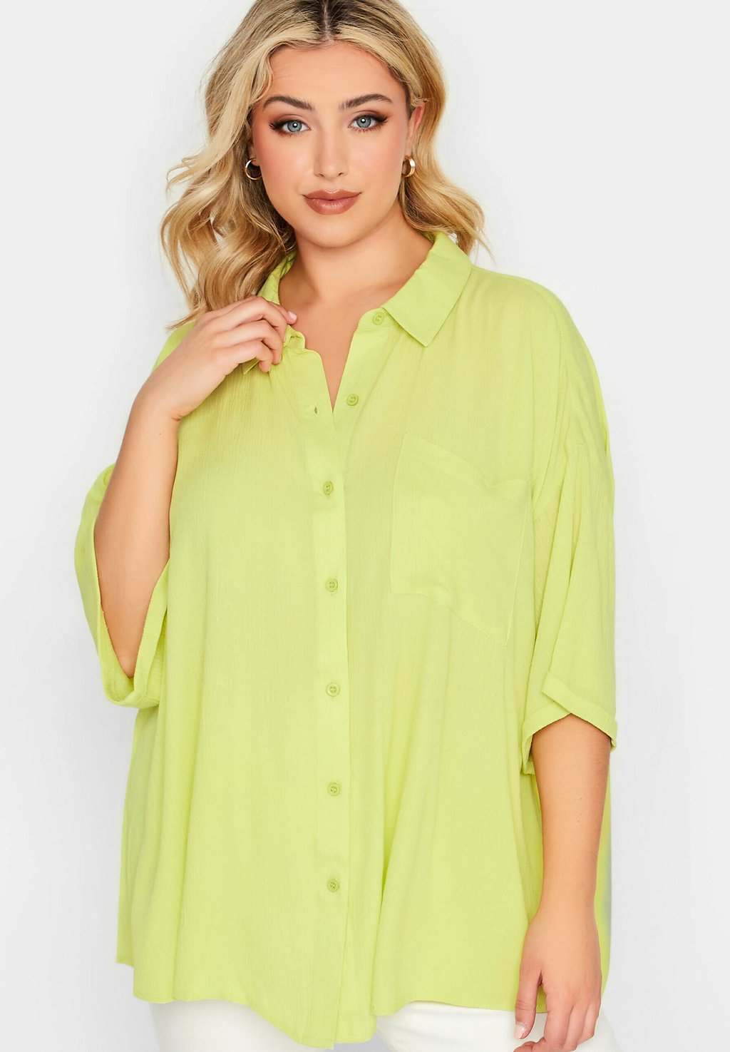 Рубашка Yours Clothing, зеленый