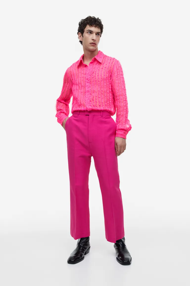 Расклешенные элегантные брюки H&M, красный