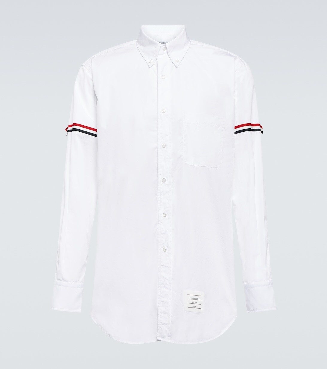 

Рубашка из хлопка с отделкой Ticolor Thom Browne, белый