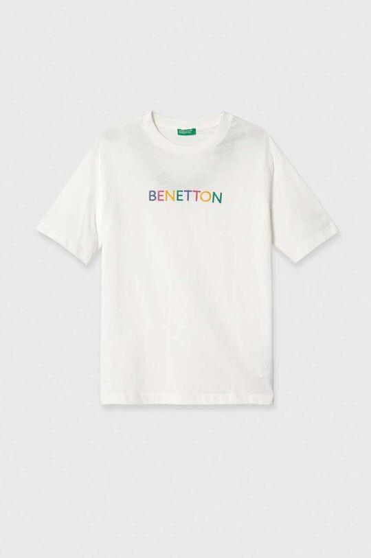 

Детская хлопковая футболка United Colors of Benetton, белый