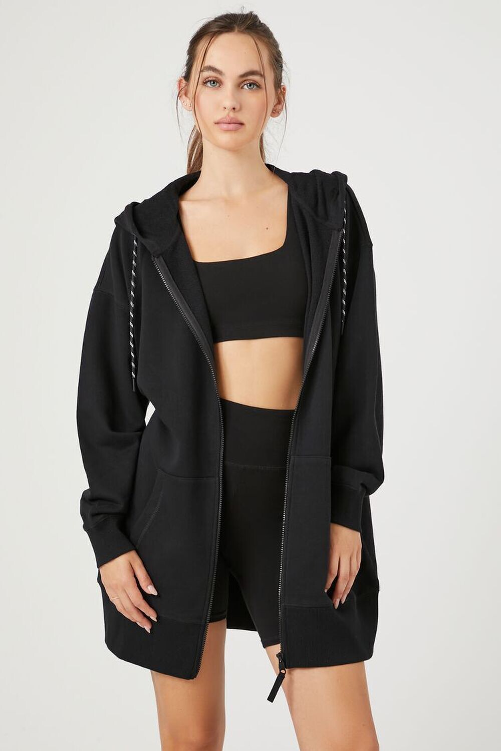 

Толстовка на молнии Active French Terry Forever 21, черный