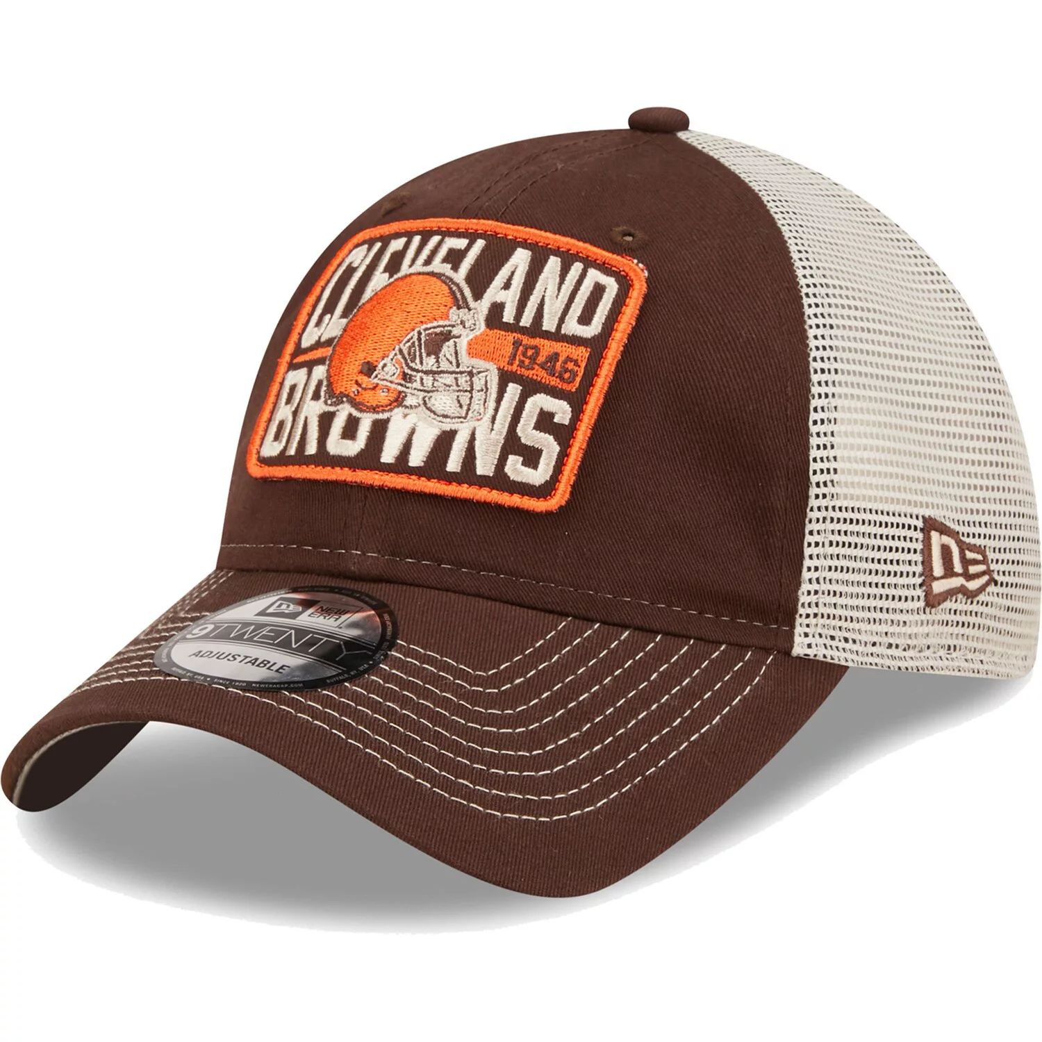 

Мужская кепка New Era Brown/Natural Cleveland Browns Devoted Trucker 9TWENTY Snapback