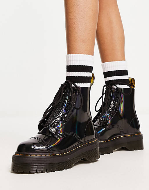 

Черные радужные ботинки на платформе Dr Martens Sinclair