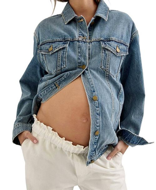 Классическая джинсовая куртка для беременных HATCH Collection, цвет Blue