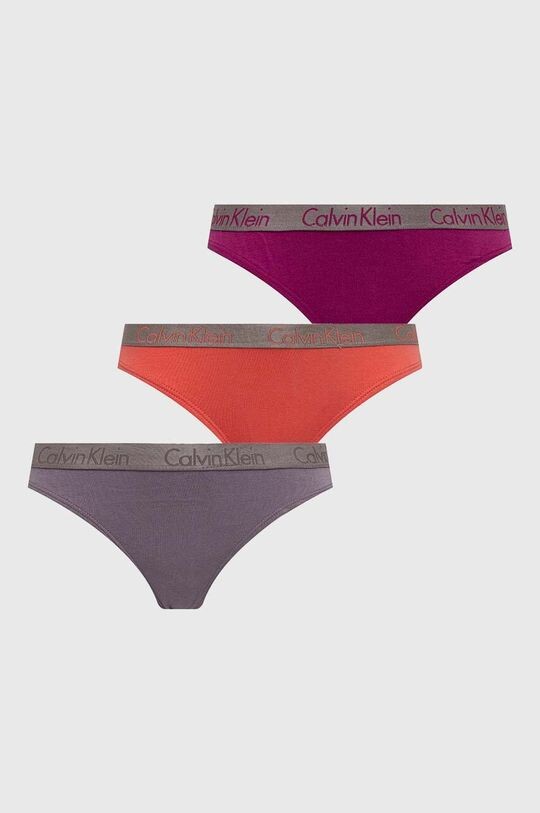 

Стринги, 3 шт. Calvin Klein Underwear, фиолетовый