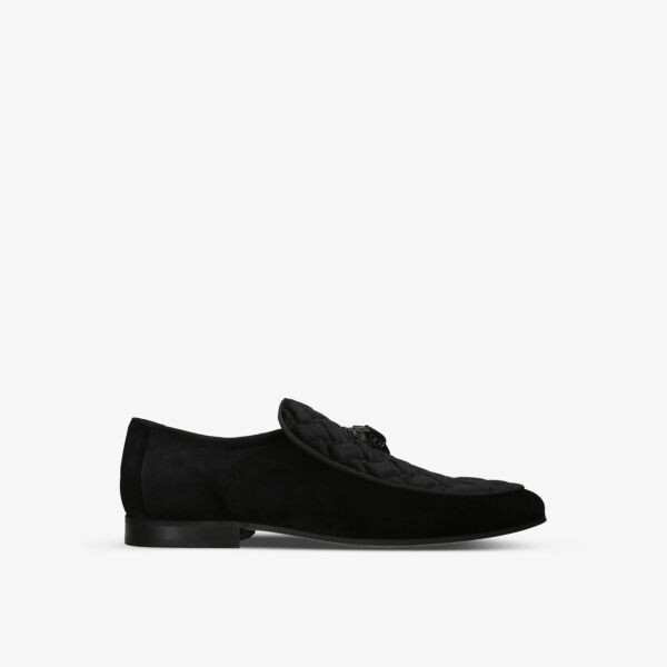 

Стеганые бархатные лоферы Hugh Eagle с декором Kurt Geiger London, черный