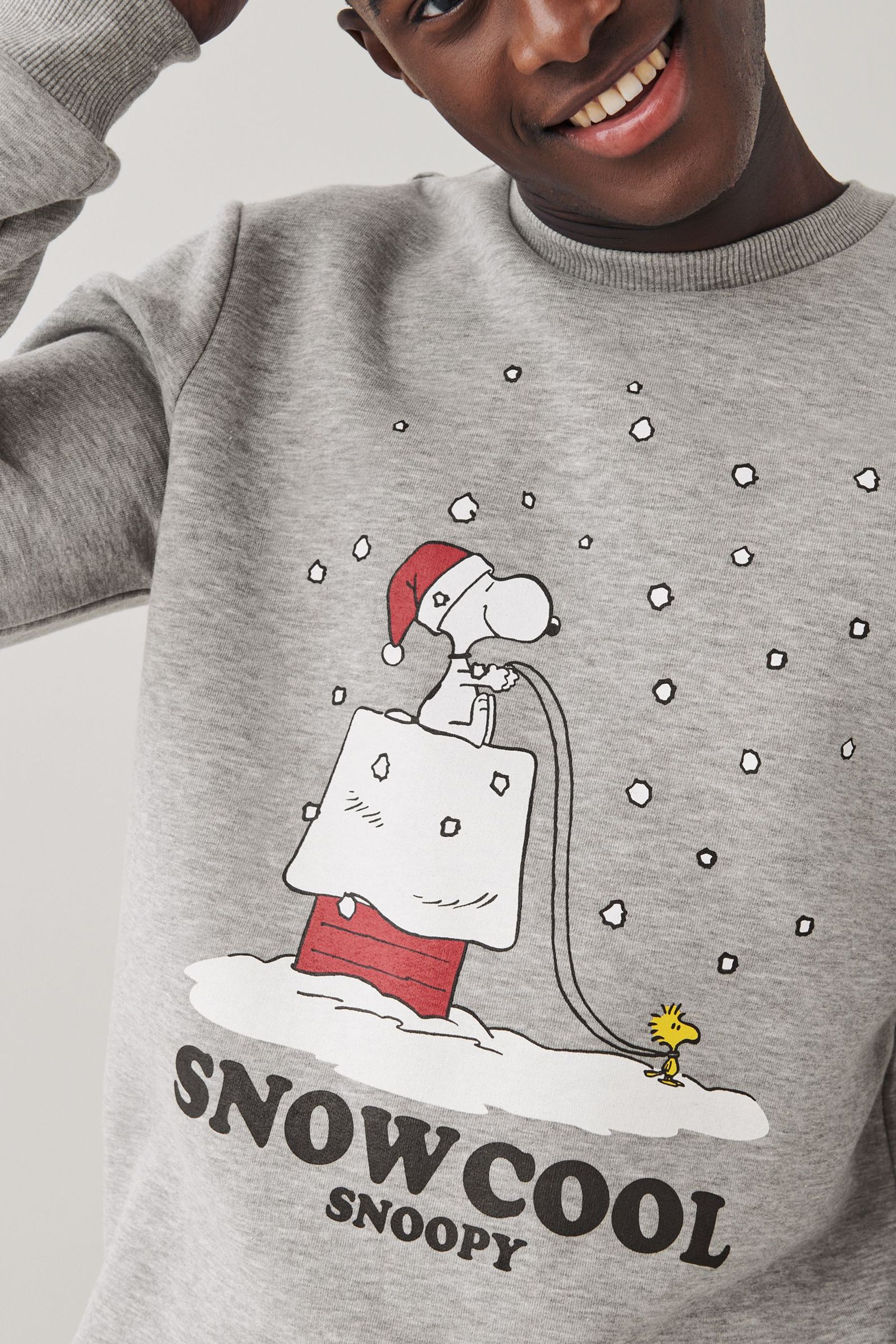 цена Рождественский свитшот Snoopy Peanuts Next, серый