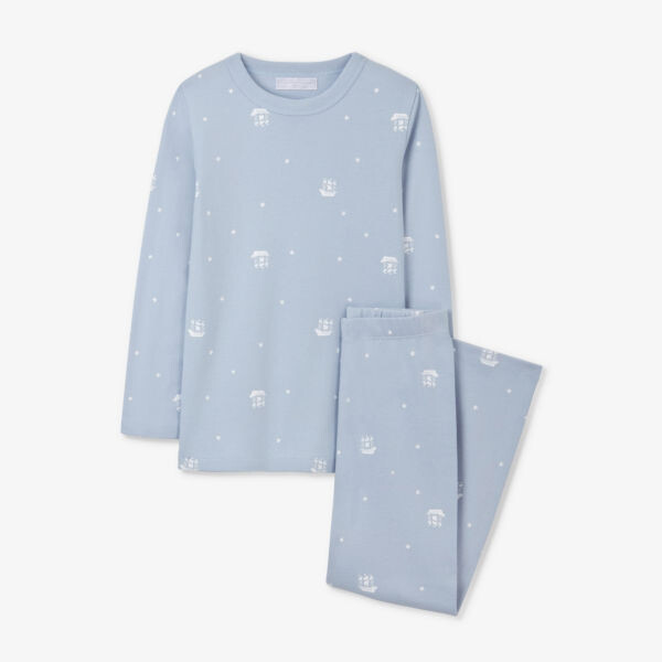 

Пижамы узкого кроя из органического хлопка с пиратским принтом 1–6 лет The Little White Company, белый
