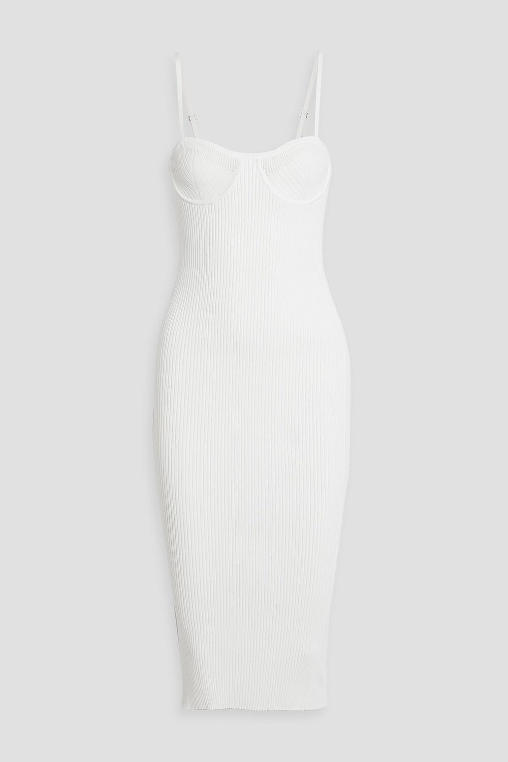 

Платье миди в рубчик HELMUT LANG, белый