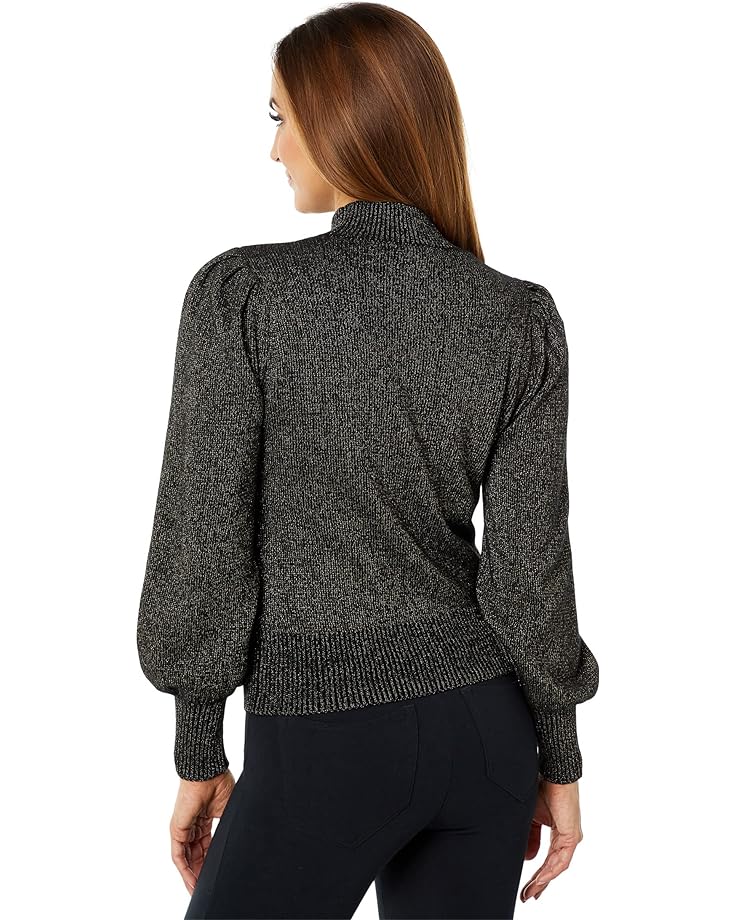 Свитер BCBGMAXAZRIA Metallic Volume Sleeve Sweater, цвет Black Combo свитер bcbgmaxazria pleated sweater top цвет gardenia