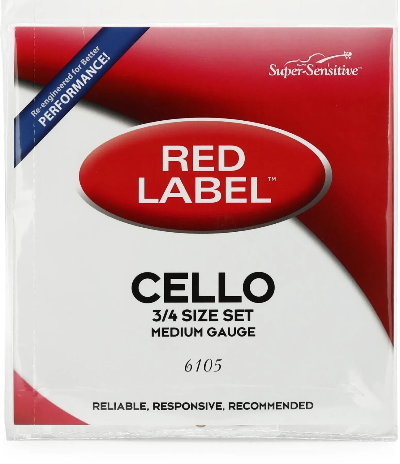 

Набор струн для виолончели Super-Sensitive 6105 Red Label — размер 3/4