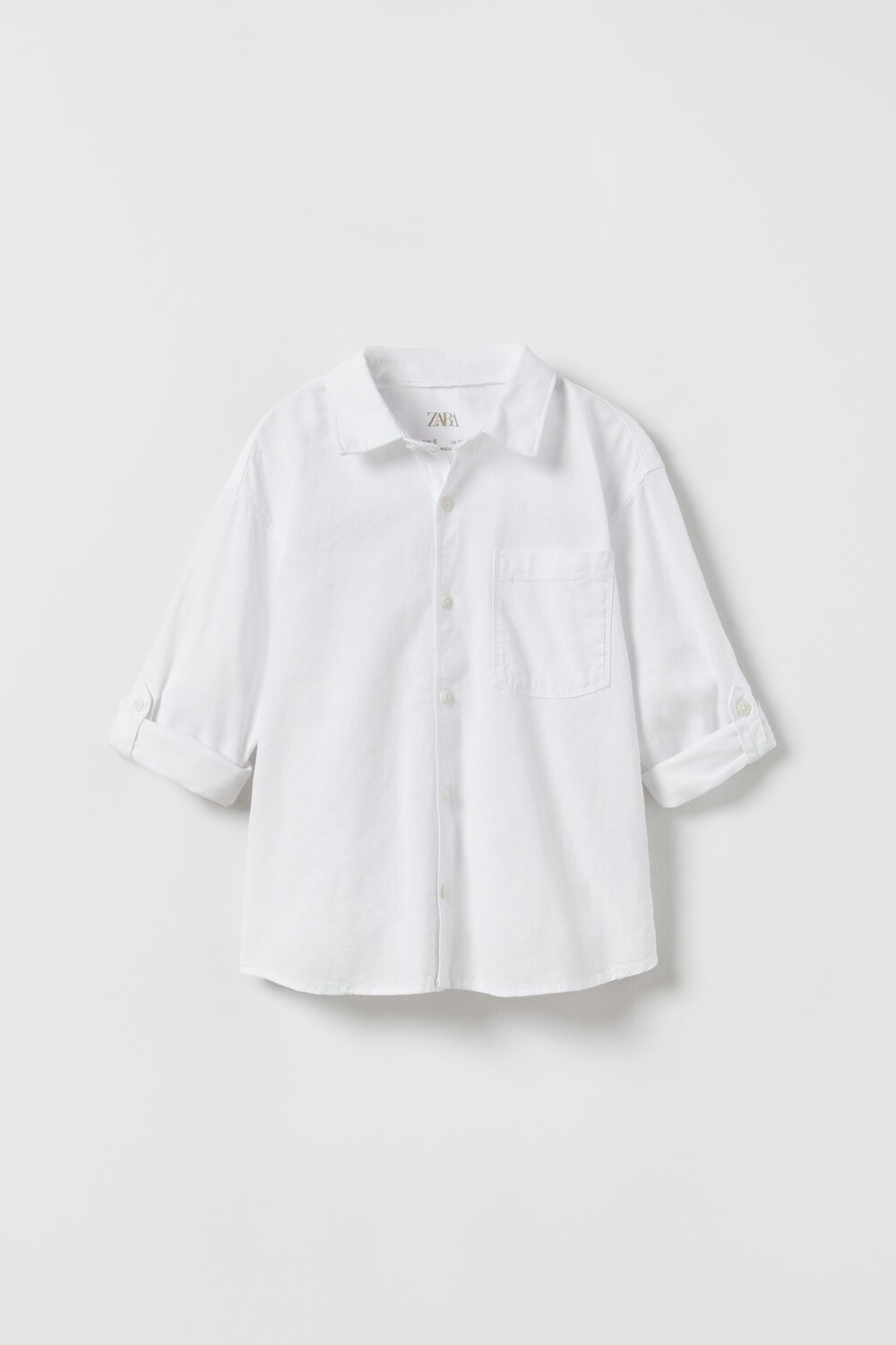 

Рубашка из льна Zara, белый