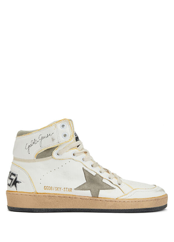 

Женские кожаные кроссовки Sky-Star длиной до щиколотки Golden Goose, белый
