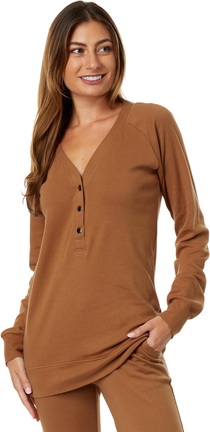 

Толстовка PACT Airplane Button Tunic, кэмел
