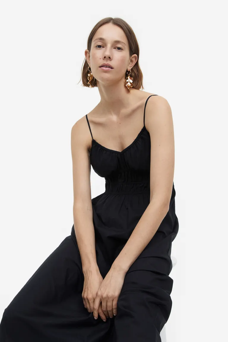 

Комплектное платье с эластичной талией H&M, черный
