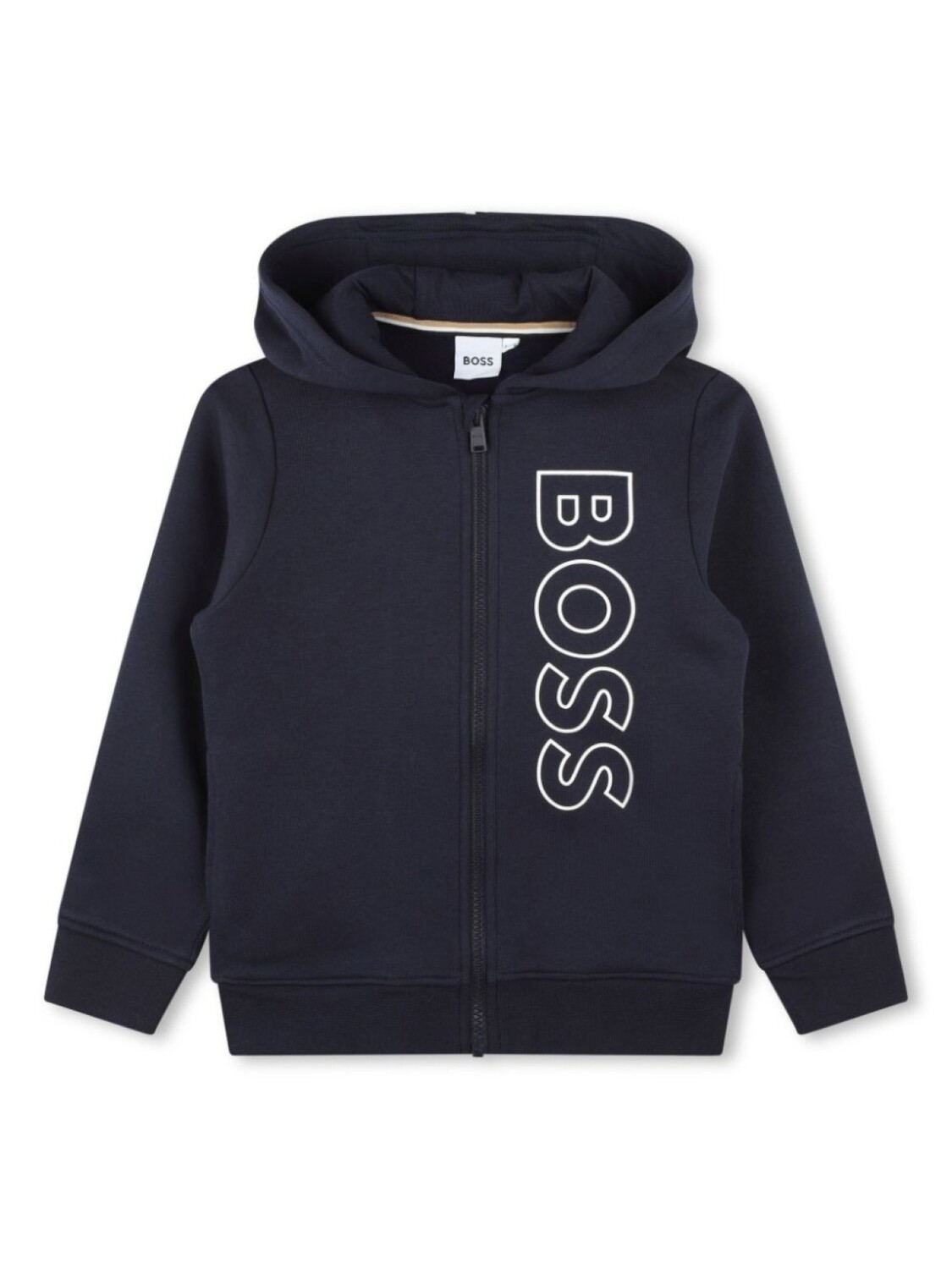 

BOSS Kidswear худи с логотипом, синий
