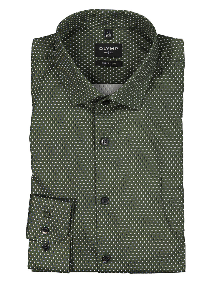 

Рубашка OLYMP No 6 six Super Slim fit, зеленый
