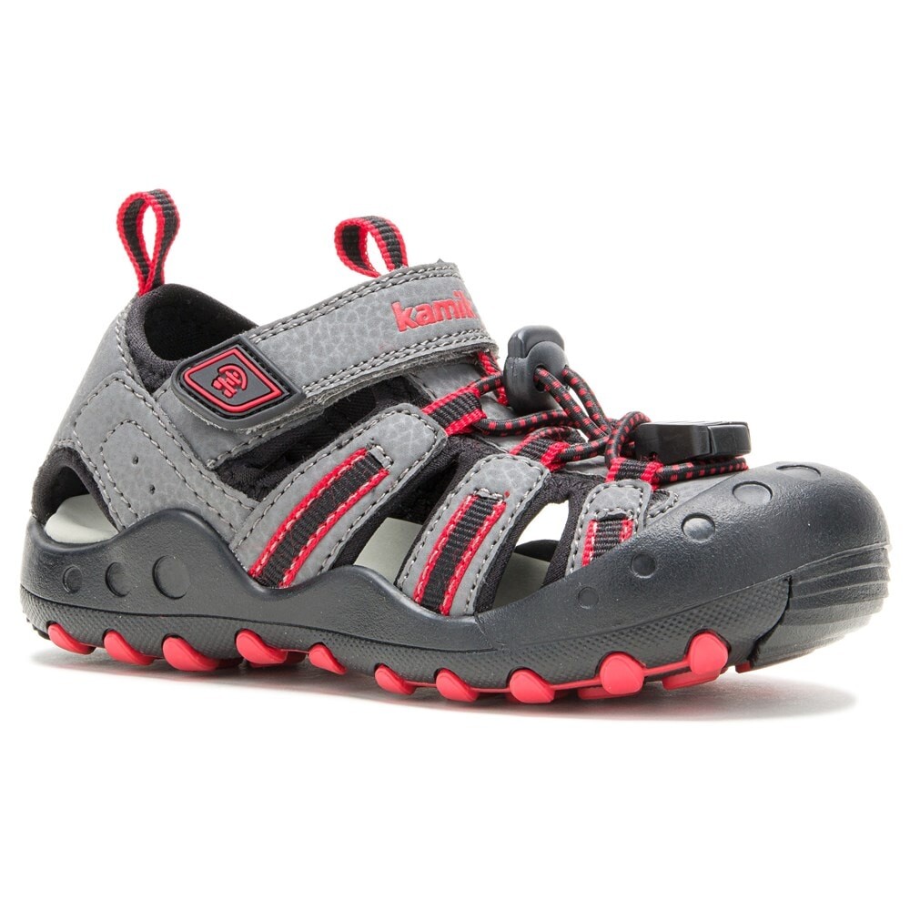

Детские водные сандалии в форме краба Little/Big Kid Kamik, цвет charcoal/red