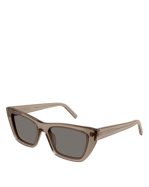 

Солнцезащитные очки «кошачий глаз» из слюды, 53 мм Saint Laurent, цвет Brown