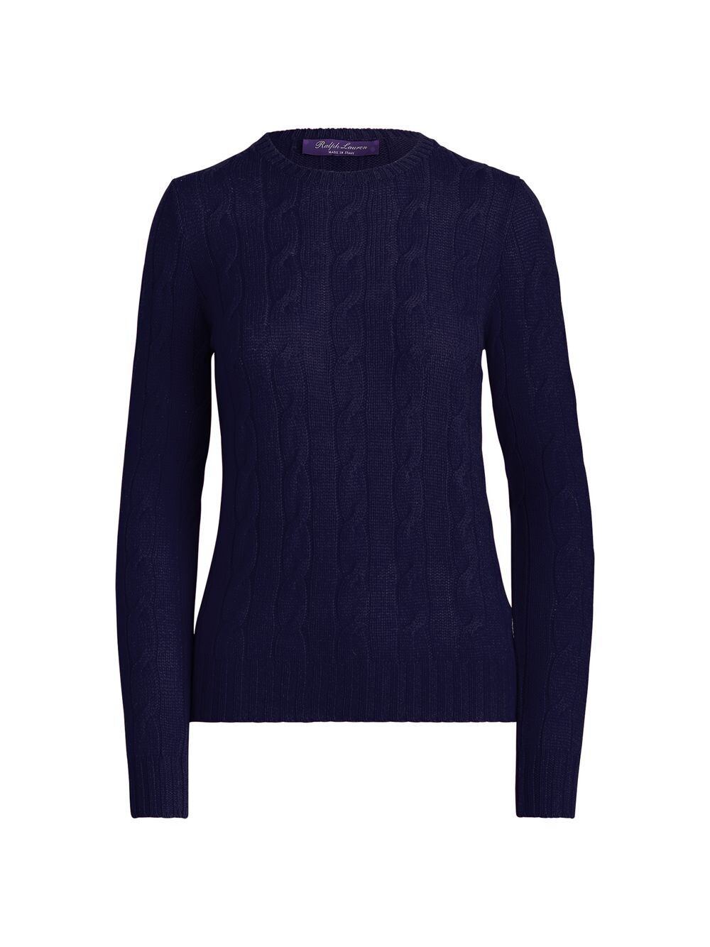 

Кашемировый свитер с косой вязкой Ralph Lauren Collection, нави, Черный