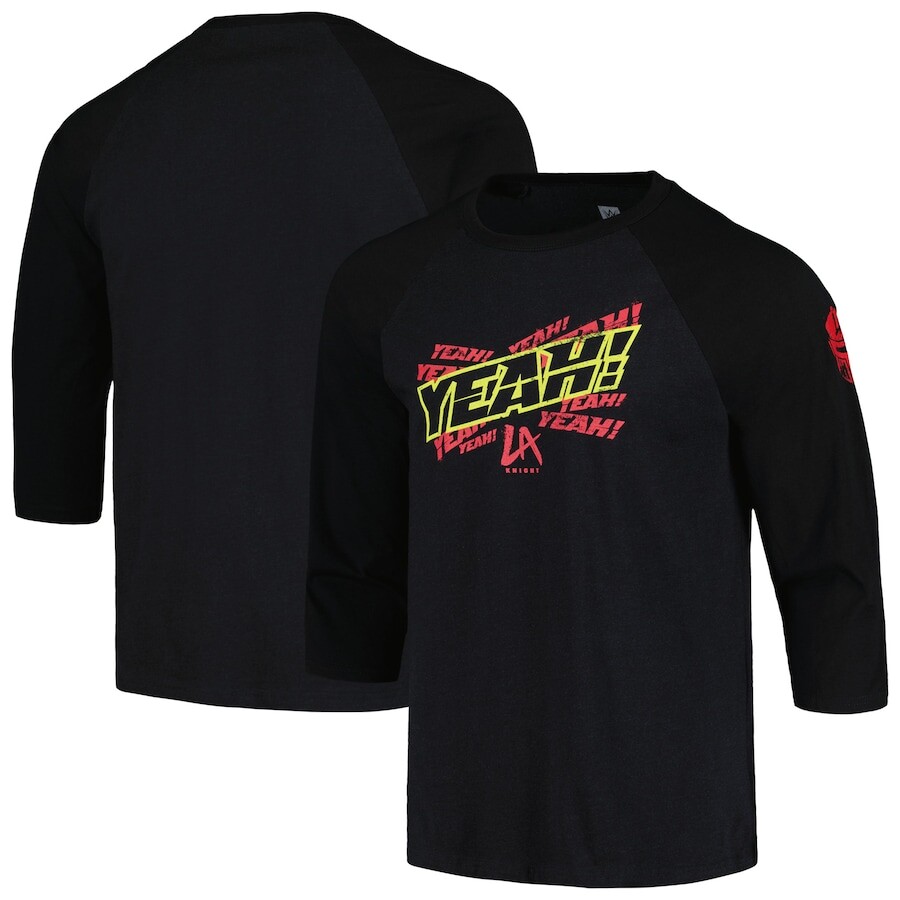 

Футболка с длинным рукавом WWE Authentic La Knight, черный