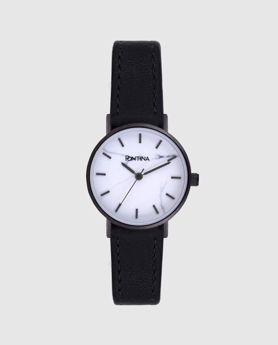 

Pontina CY10883L черные кожаные женские часы Pontina, черный