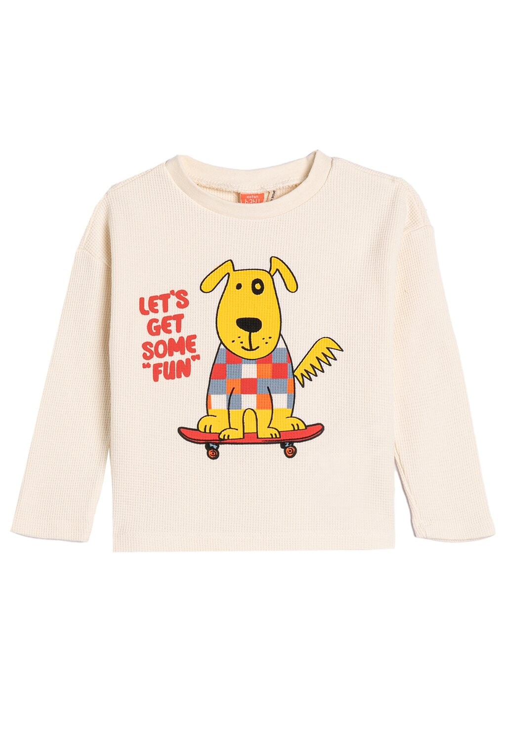 

Топ с длинными рукавами CREW NECK DOG PRINTED Koton, цвет ecru