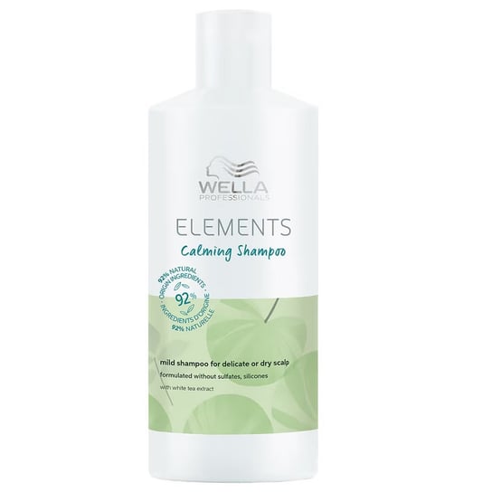 Успокаивающий шампунь для волос 500мл Elements Calming Shampoo, Wella Professionals мягкий успокаивающий шампунь для чувствительной или сухой кожи головы wella professionals elements calming shampoo 250 мл