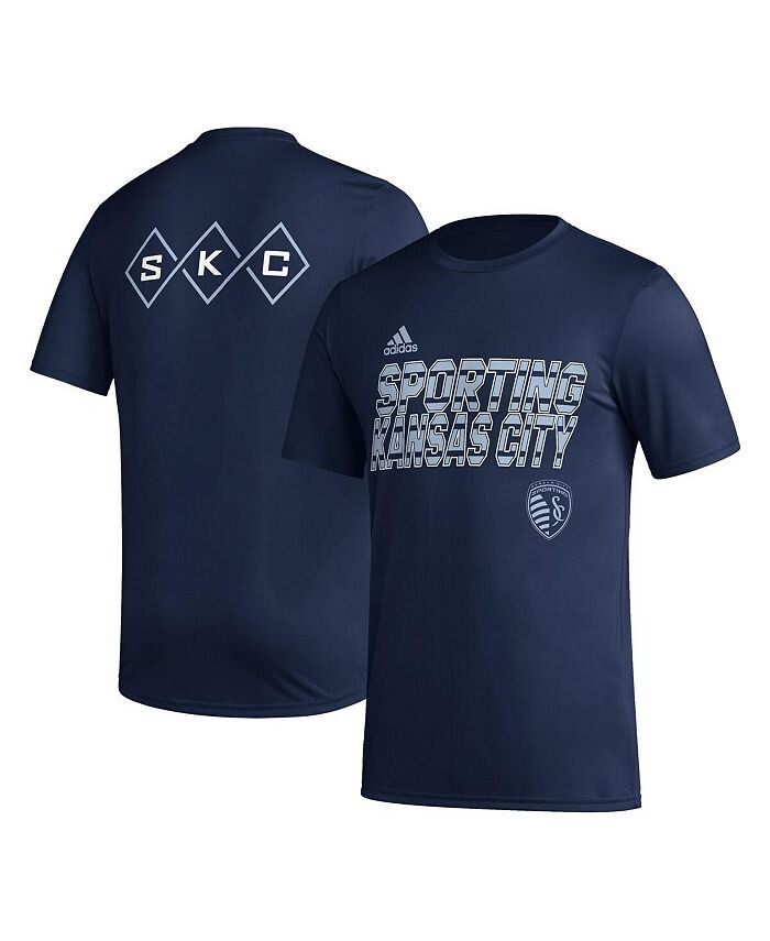 

Мужская темно-синяя футболка Sporting Kansas City Team с крючком AEROREADY adidas, синий