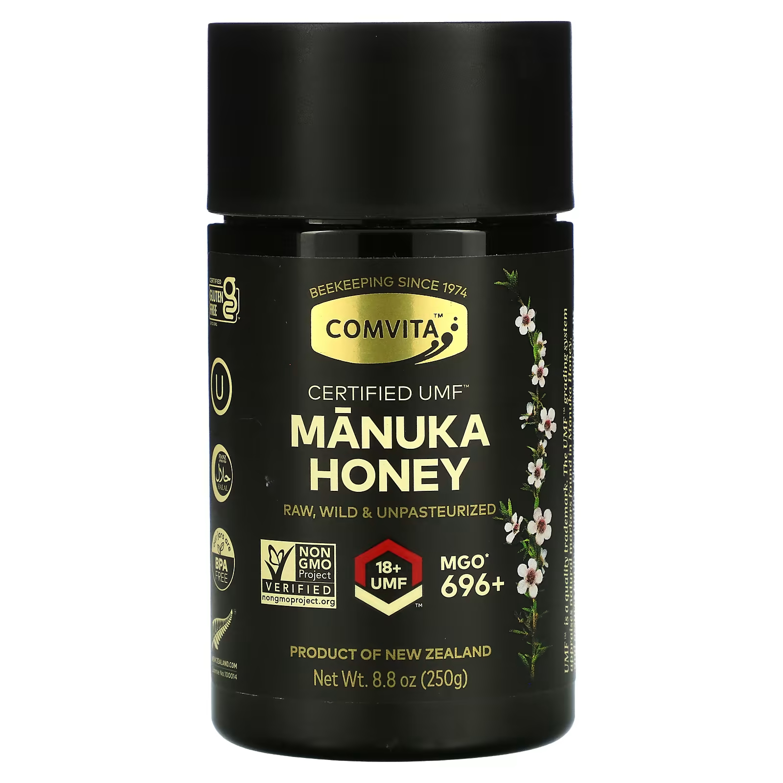 Comvita Raw Manuka Honey, сертифицированный UMF 18+ (MGO 696+), 8,8 унции (250 г)