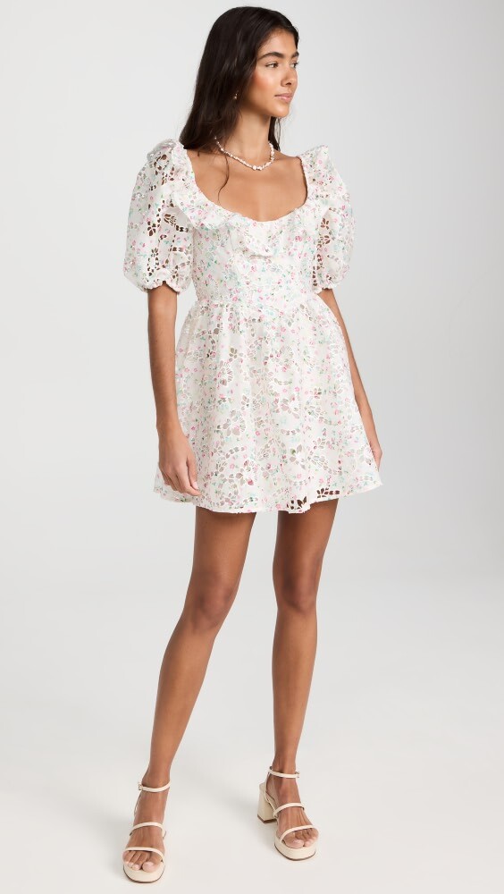 

Платье мини For Love & Lemons Magnolia, белый