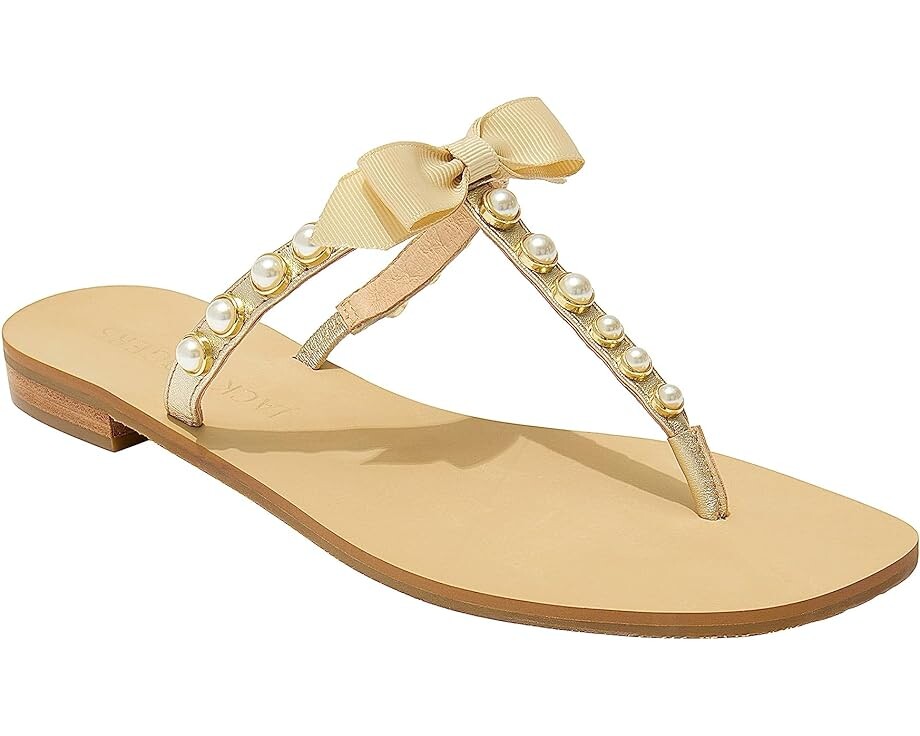 

Сандалии Jack Rogers Sand Piper Bow Pearl Sandal, цвет Platinum