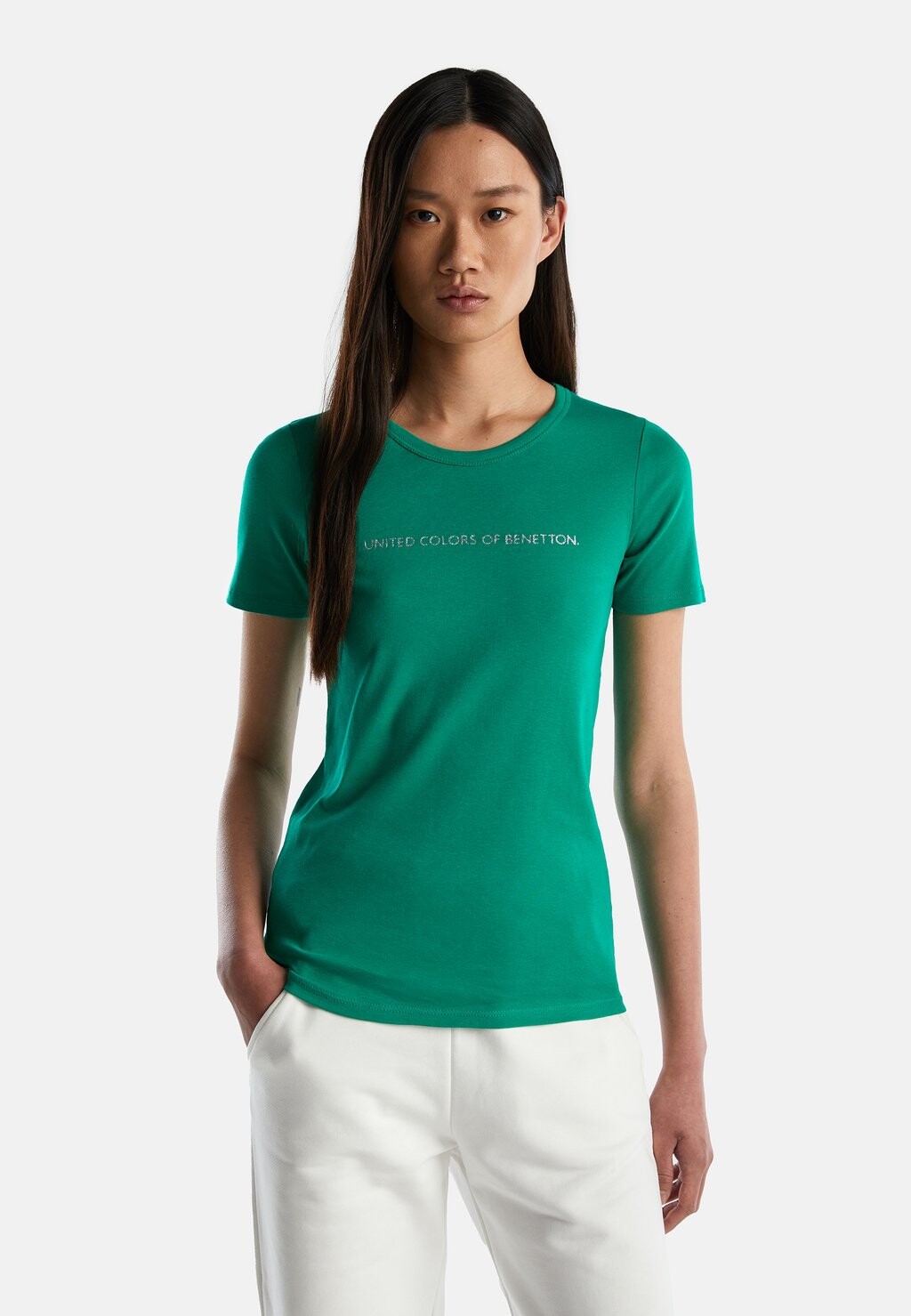 

Футболка с принтом United Colors of Benetton, зеленый