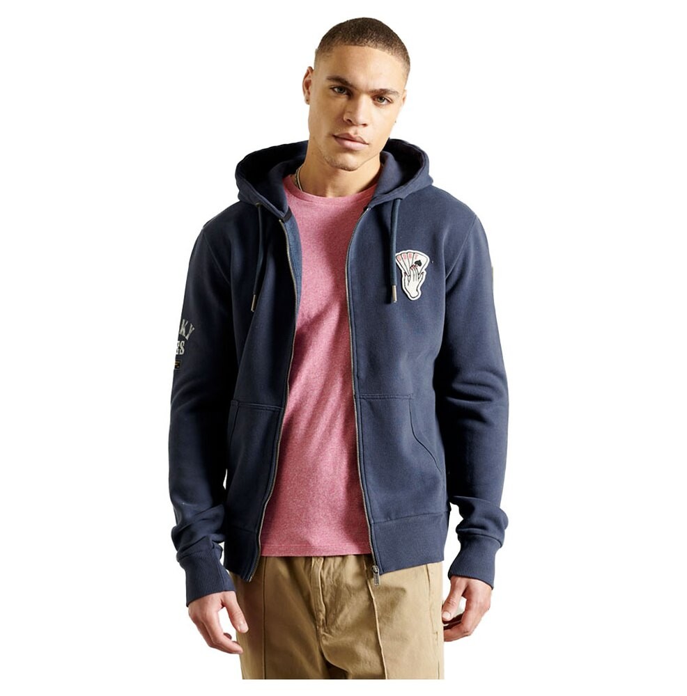 

Толстовка Superdry Military Non Brand Full Zip, синий