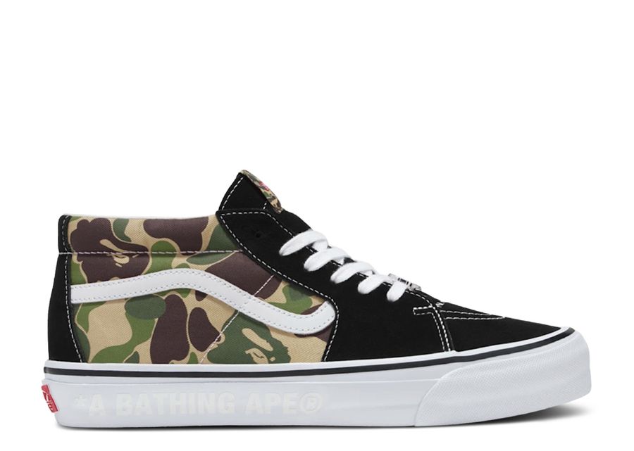 

Кроссовки Vans BAPE | A Bathing Ape X Sk8 Mid 83, цвет ABC Camo