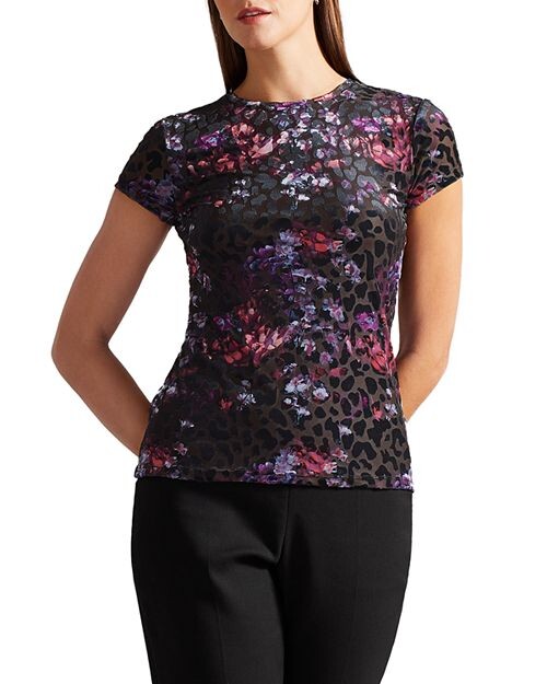 

Футболка Devore из флокированной сетки Ted Baker, цвет Black