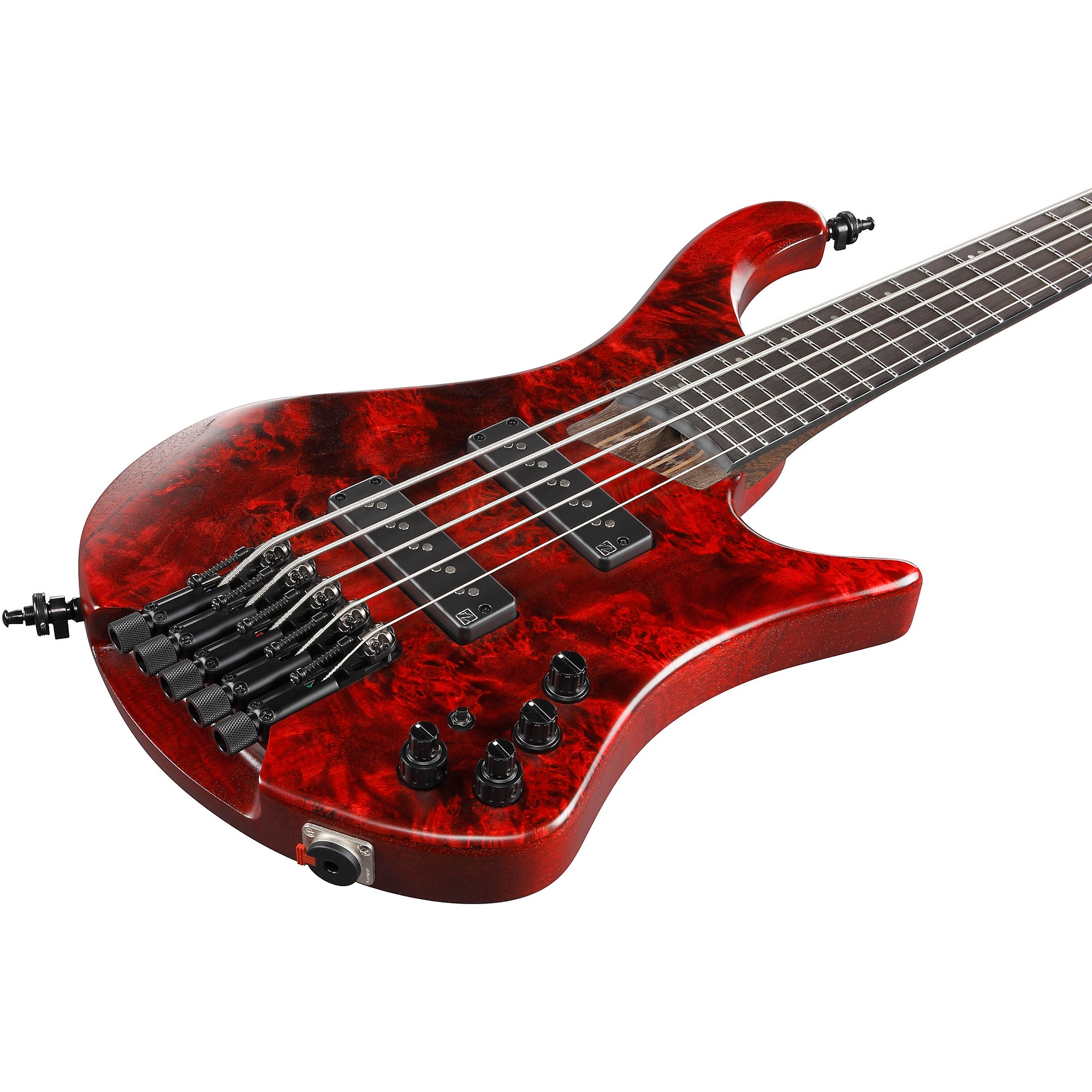 Ibanez EHB1505 5-струнная эргономичная бас-гитара без головы, окрашенная в винно-красный цвет с легким блеском