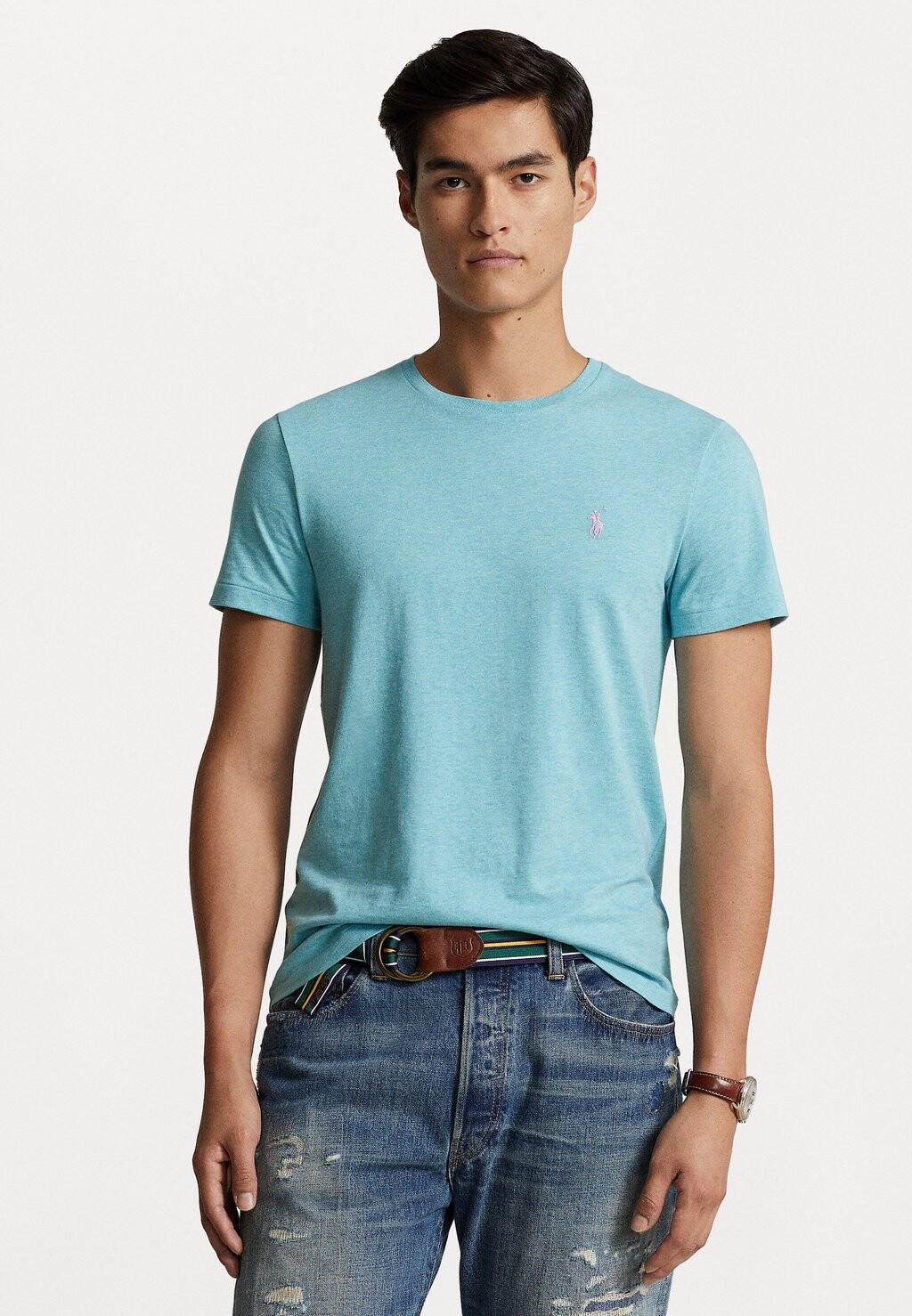

Базовая футболка Short Sleeve Polo Ralph Lauren, цвет turquoise nova heather