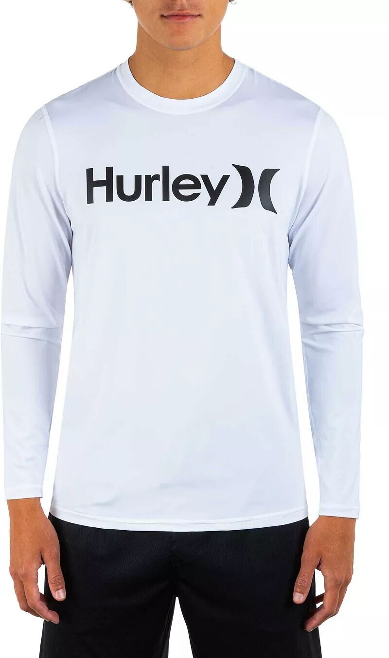 

Мужской рашгард Hurley One & Only Hybrid с длинным рукавом, белый