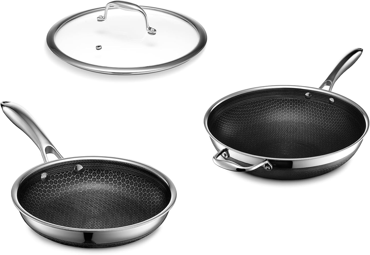 

Набор посуды с шестигранной оболочкой HexClad, Black